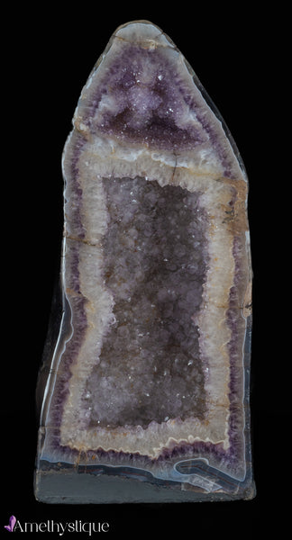 Amethysts with Agate borders - Adriana